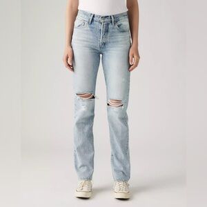 NWT LEVI’S 501® ORIGINAL FIT $128 DISTRESSED WOMEN'S JEANS